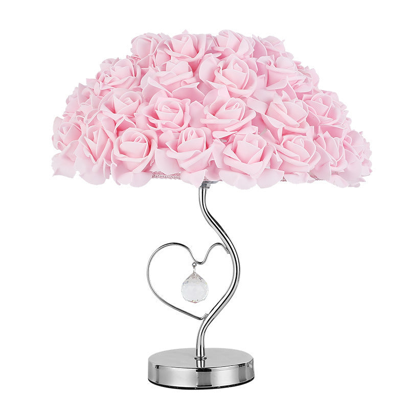 Rose Heart-shaped Table Lamp - Antique Decore