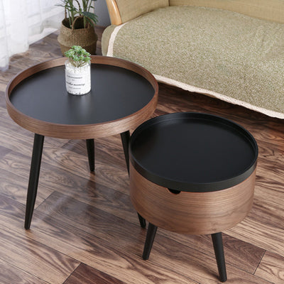 Italian Round Combination Coffee Table Small Apartment Side Table - Antique Decore