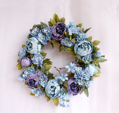 Peony simulation wreath