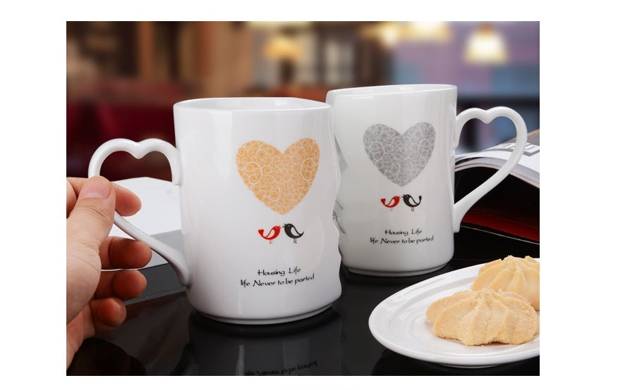 Couple Cup Ceramic Coffee Kiss Mug Creative Valentine's Day Gift