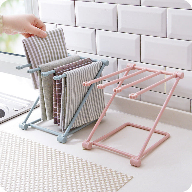 Foldable Dishcloth Shelf Kitchen Accessories Gadget Organizer - Antique Decore