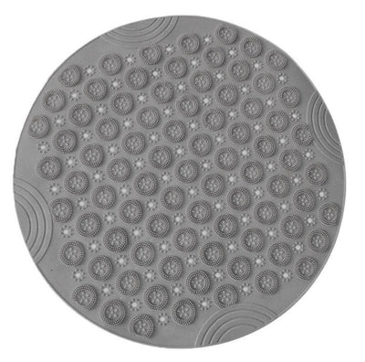 Textured Surface Round Shower Mat Anti-Slip Bath Mats With Drain Hole Massage Round In Middle For Shower Stall - Antique Decore