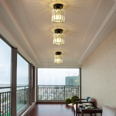 Home Entrance Ceiling Net Red Crystal Aisle Light