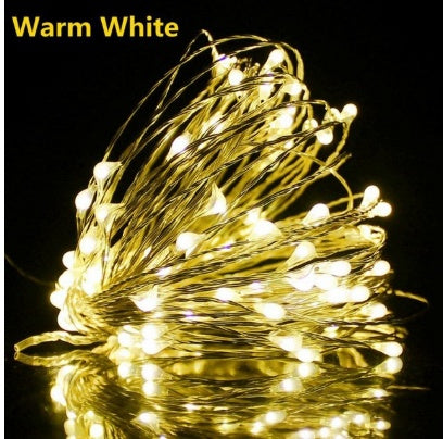 1-10M Led String Light Copper Wire Holiday Lighting Fairy Light Garland Battery Operation For Christmas Tree Wedding Party Decor