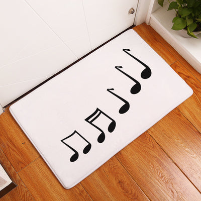 Flannel Piano Key Floor Mats, Digital Printing Foot Mats, Kitchen Absorbent Non-slip Mats, Floor Mats - Antique Decore