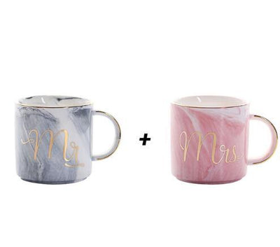 Coffee cup water glass Nordic marbled ceramic mug milk couple breakfast cup home female cup