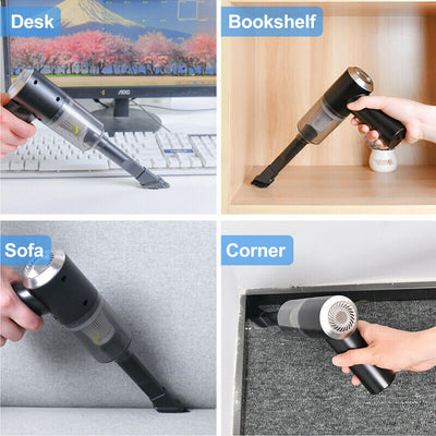 Portable Car Vacuum Cleaner, Handheld Vacuum High Power Cordless, Hand Vacuum Rechargeable Easy To Clean Car Interior, Desktop.