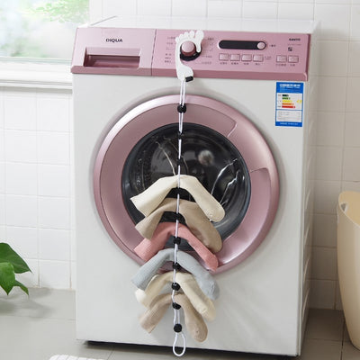 Home Socks Hanging Rope Creative Multi-function Washing Clothes Basket Net - Antique Decore