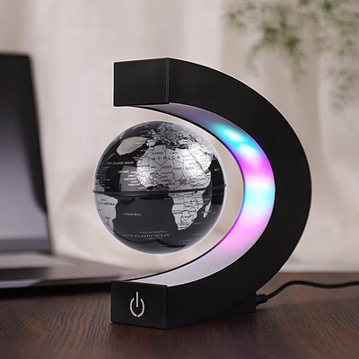 Magnetic Levitating Globe With LED Light - For Kids Adults Learning - 3.5 Inch