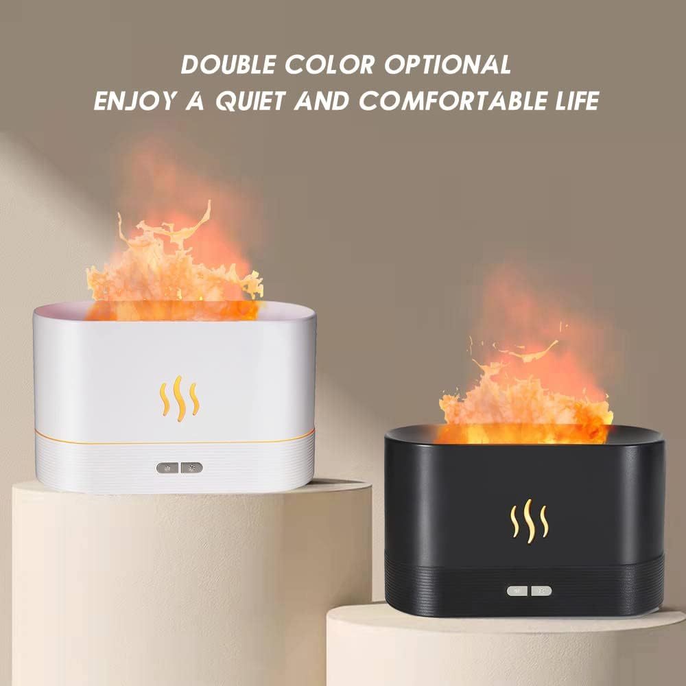 Flame Air Diffuser Humidifier,Upgraded Scent Diffuser For Essential Oils,Ultrasonic Aromatherapy,Fire Mist Humidi With 2 Brightness