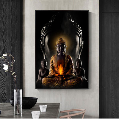 Buddha Wall Art Canvas – Modern Canvas Art Paintings, Wall Decor - Antique Decore