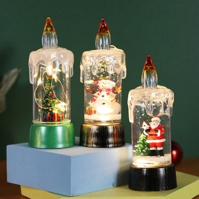 Christmas Decorations Candle Light Crystal Desktop Ornaments