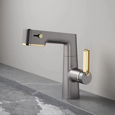 The Drawable Digital Display Faucet In The Bathroom Can Rotate And Lift - Antique Decore