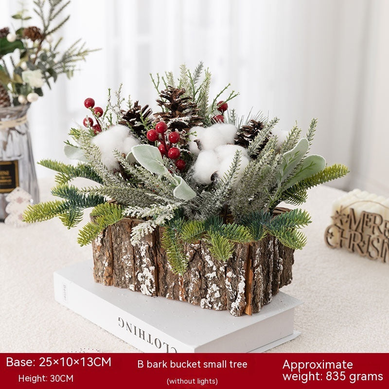 Desktop Emulation Christmas Tree Home Decorations Ornaments Bonsai Ins Internet Celebrity Package Shopping Window Layout - Antique Decore