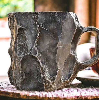 Resin Mineral Crystal Coffee Mugs With Handles Elegant Fake Mineral Crystal Cup