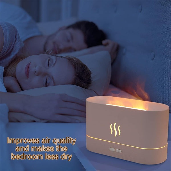 Flame Air Diffuser Humidifier,Upgraded Scent Diffuser For Essential Oils,Ultrasonic Aromatherapy,Fire Mist Humidi With 2 Brightness