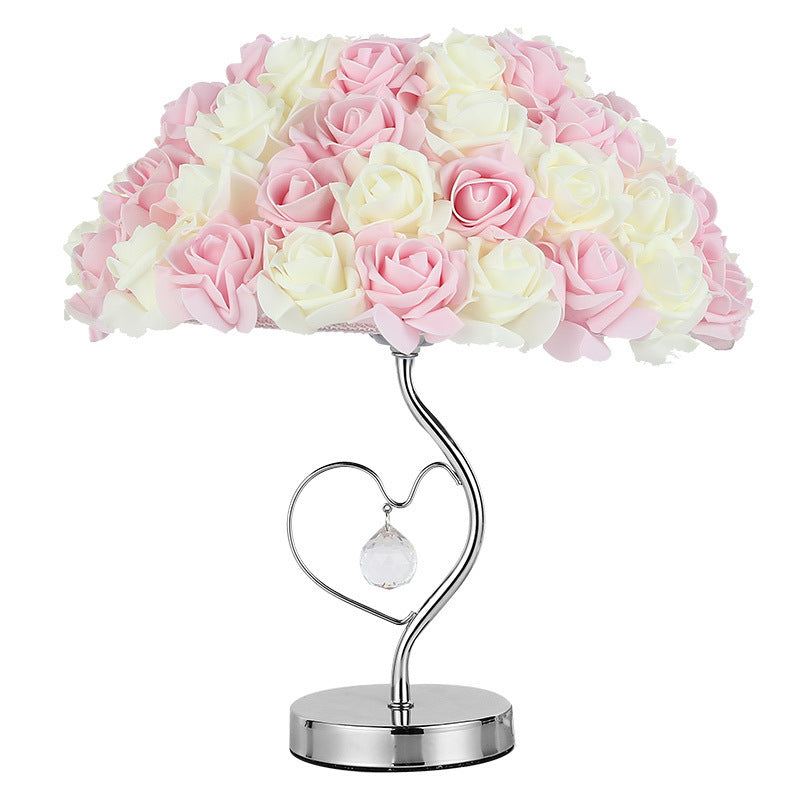 Rose Heart-shaped Table Lamp - Antique Decore