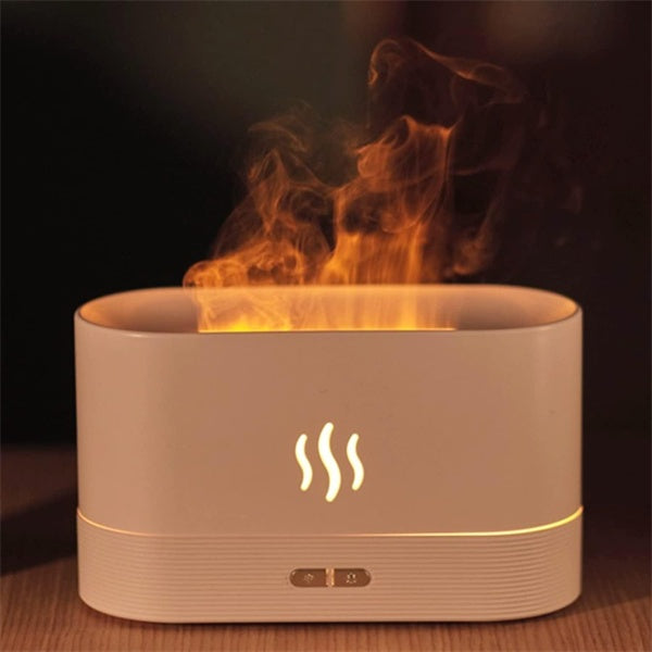 Flame Air Diffuser Humidifier,Upgraded Scent Diffuser For Essential Oils,Ultrasonic Aromatherapy,Fire Mist Humidi With 2 Brightness