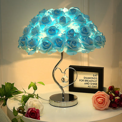 Rose Heart-shaped Table Lamp - Antique Decore