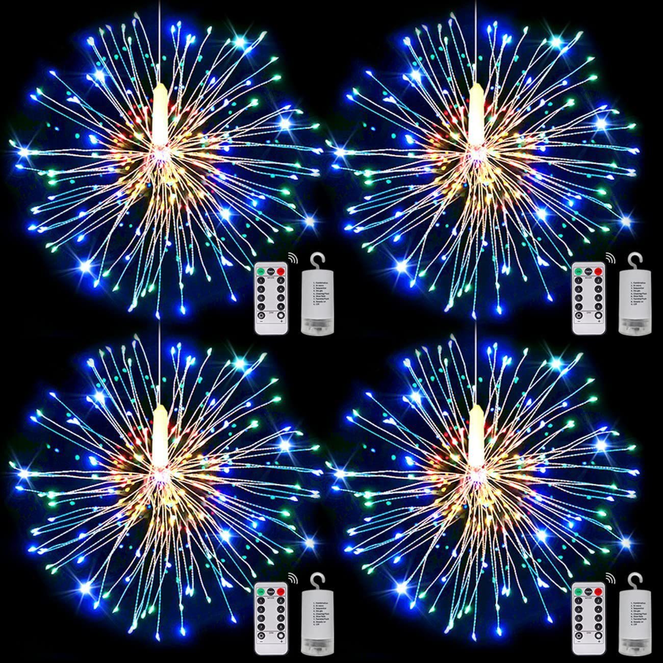 Christmas Fireworks Chandelier Lighting Chain Camping Canopy Decoration