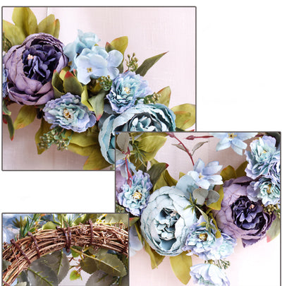 Peony simulation wreath