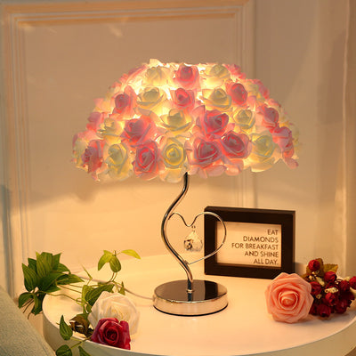 Rose Heart-shaped Table Lamp - Antique Decore