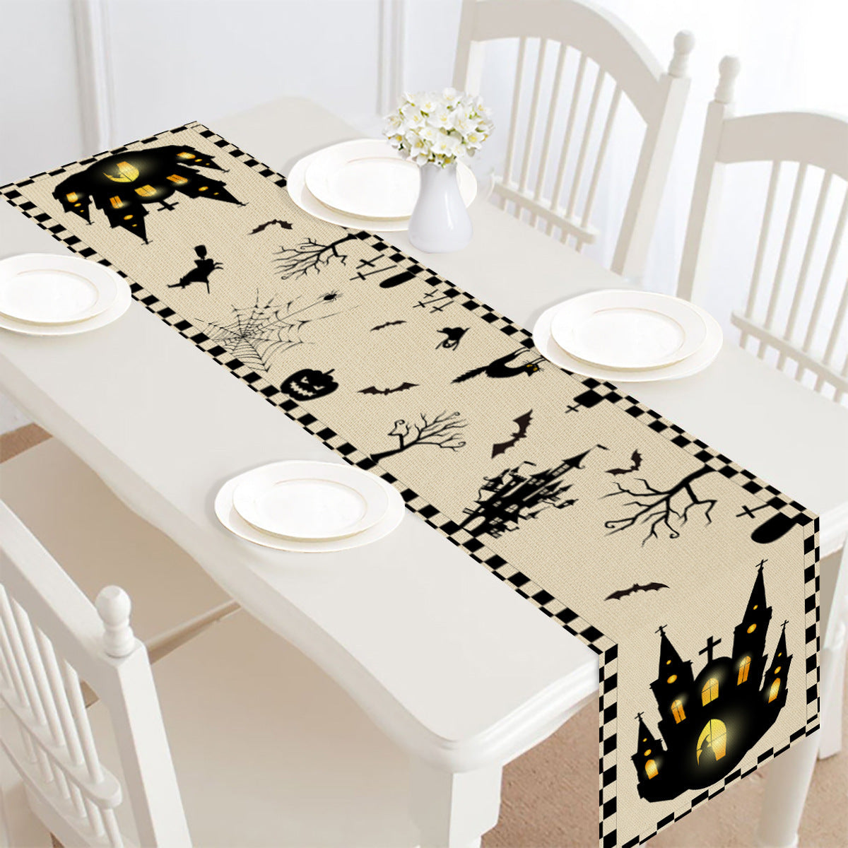 Halloween Table Runner Table Decoration Tablecloth - Antique Decore