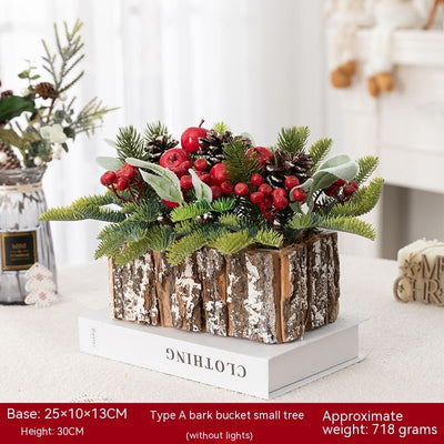 Desktop Emulation Christmas Tree Home Decorations Ornaments Bonsai Ins Internet Celebrity Package Shopping Window Layout - Antique Decore