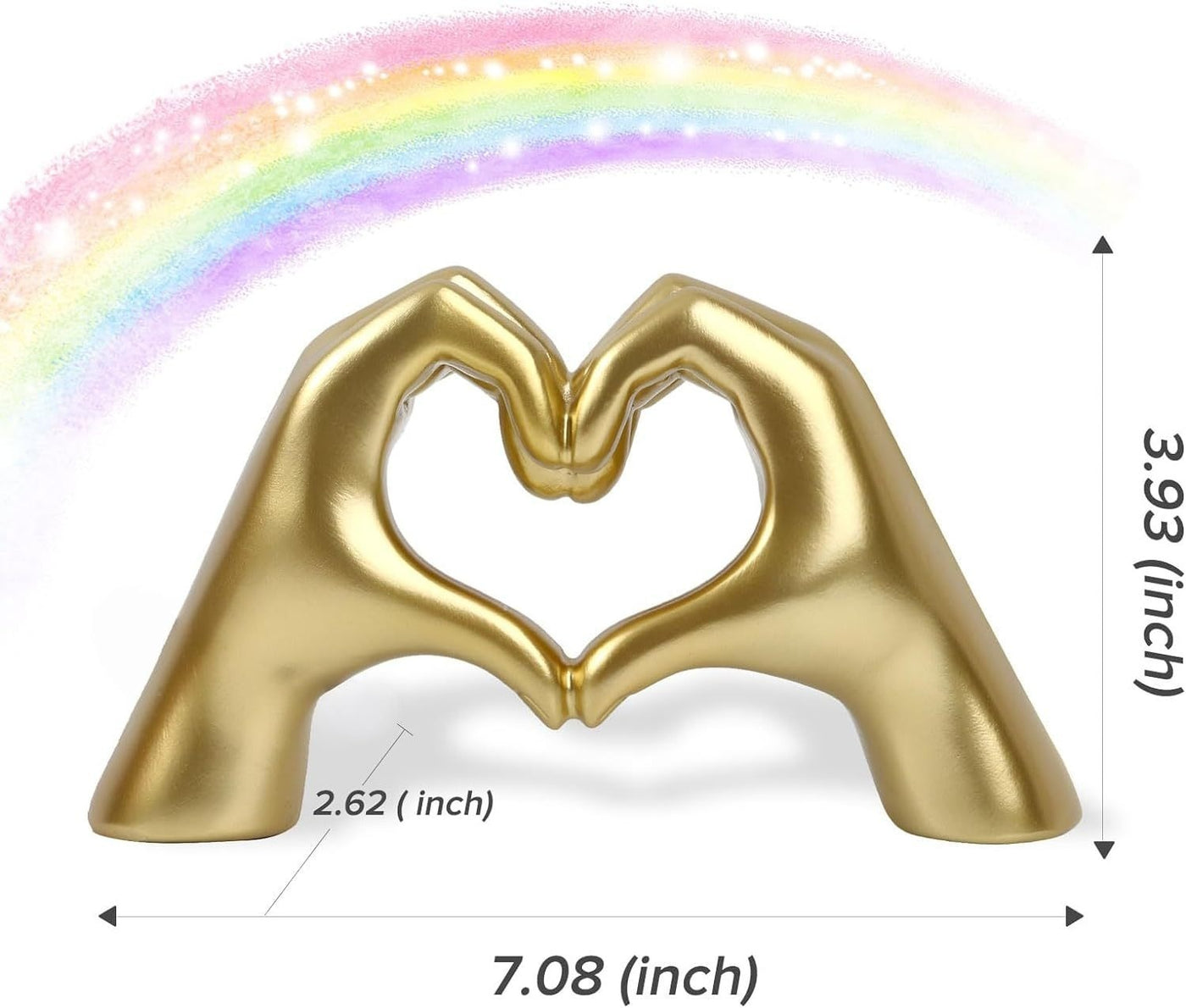 Love Heart Decoration Heart Shaped Love Finger Statue Resin Crafts