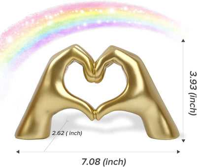 Love Heart Decoration Heart Shaped Love Finger Statue Resin Crafts