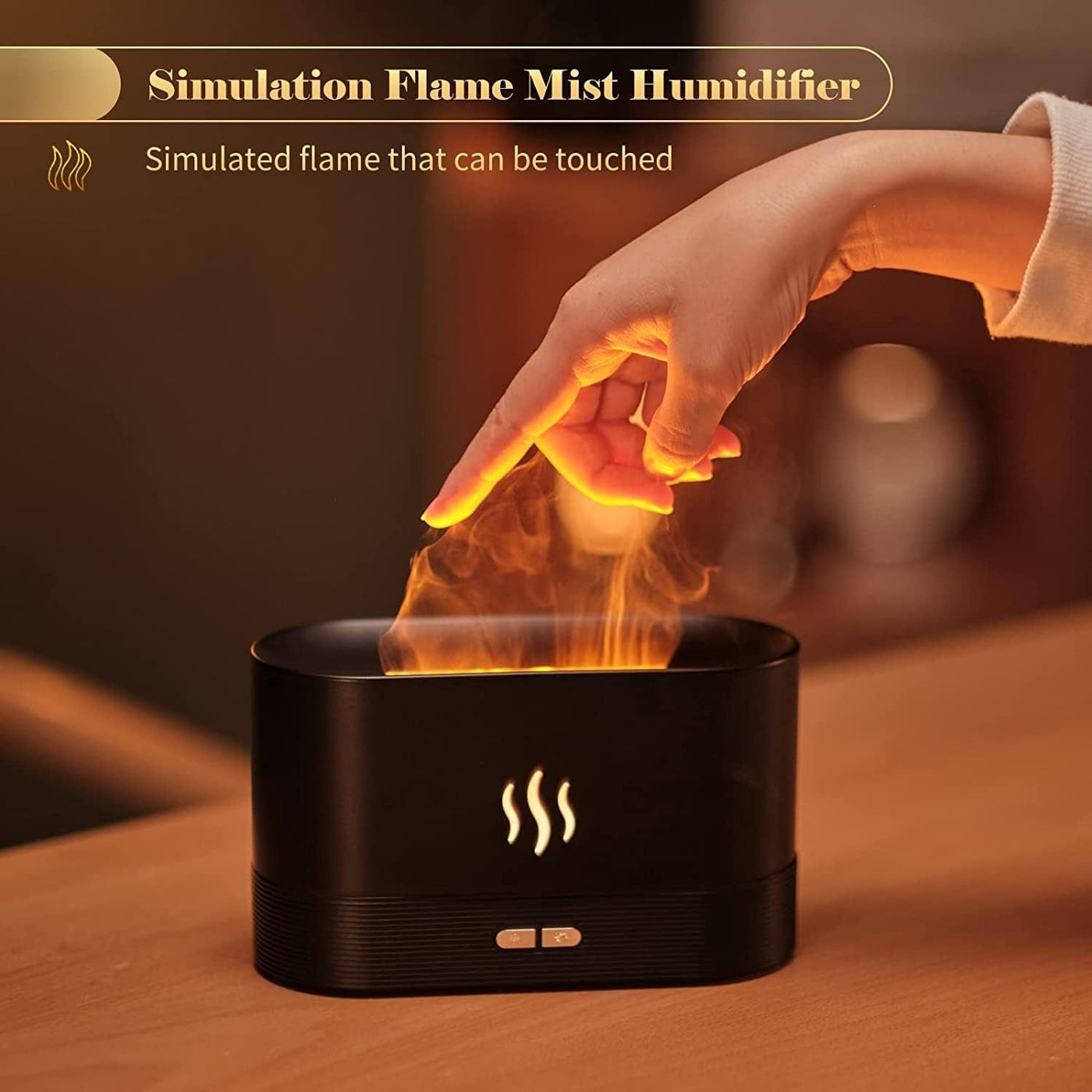 Flame Air Diffuser Humidifier,Upgraded Scent Diffuser For Essential Oils,Ultrasonic Aromatherapy,Fire Mist Humidi With 2 Brightness