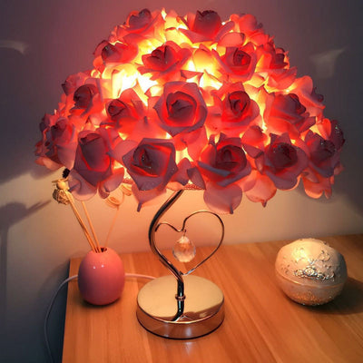 Rose Heart-shaped Table Lamp - Antique Decore