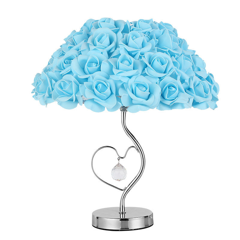 Rose Heart-shaped Table Lamp - Antique Decore