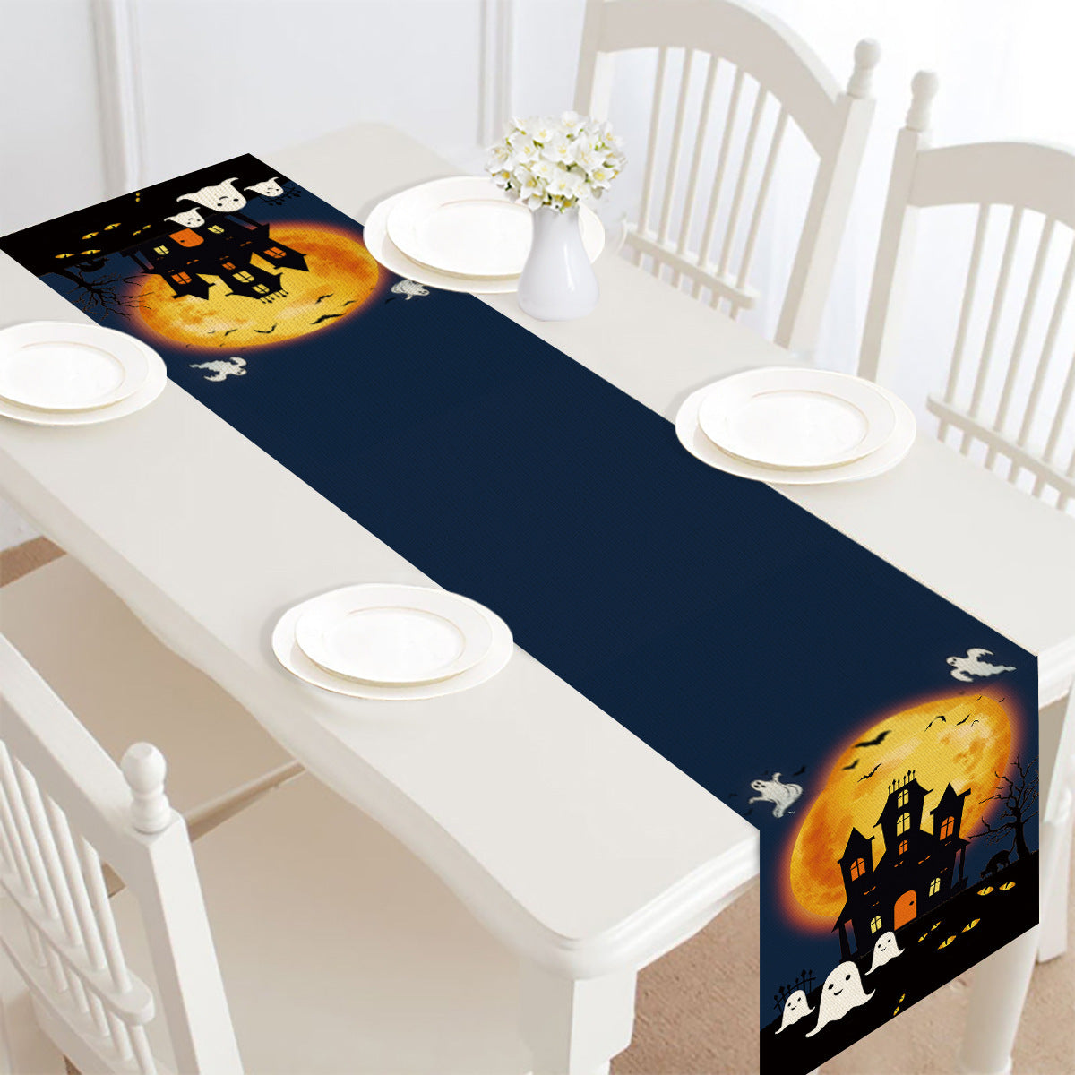 Halloween Table Runner Table Decoration Tablecloth - Antique Decore