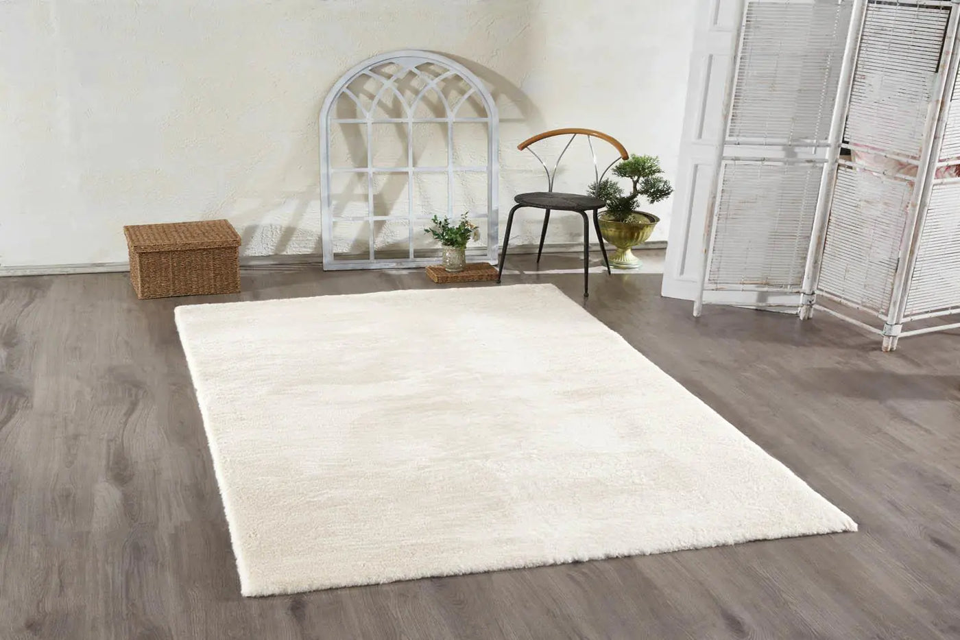 Jassrug Fur Carpet 60X120 Beige - Antique Decore